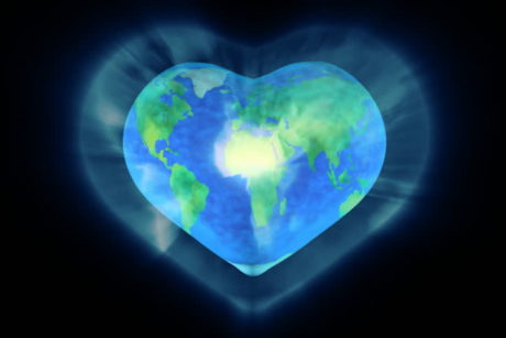 earth heart shape