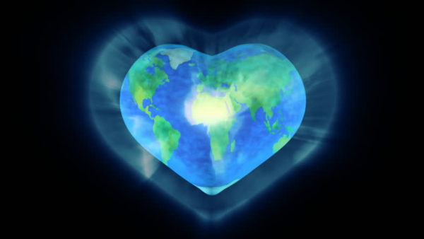 earth heart shape